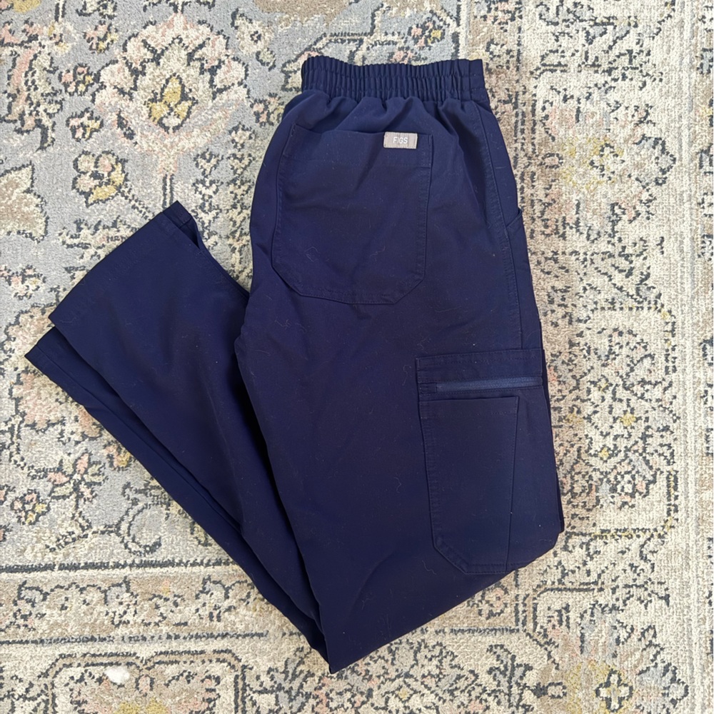Figs Women's Navy Blue Yola Skinny Scrub Pant XSP